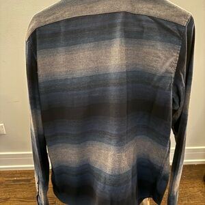 Tailor Vintage Blue and Gray Plaid Flannel Shirt